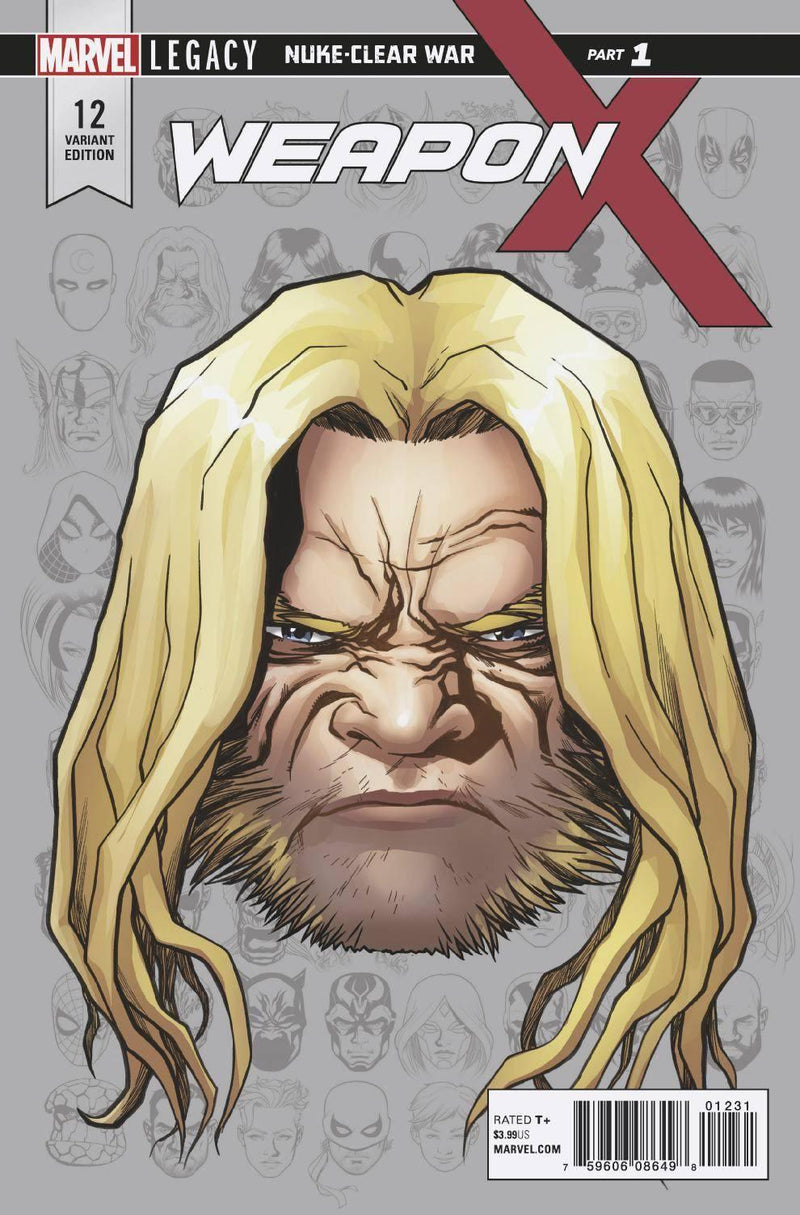 WEAPON X VOL 3 (2017) #12 MCKONE LEGACY HEADSHOT VAR LEG