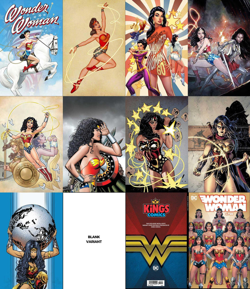 WONDER WOMAN #750 VAR ED SET OF 11 COVERS